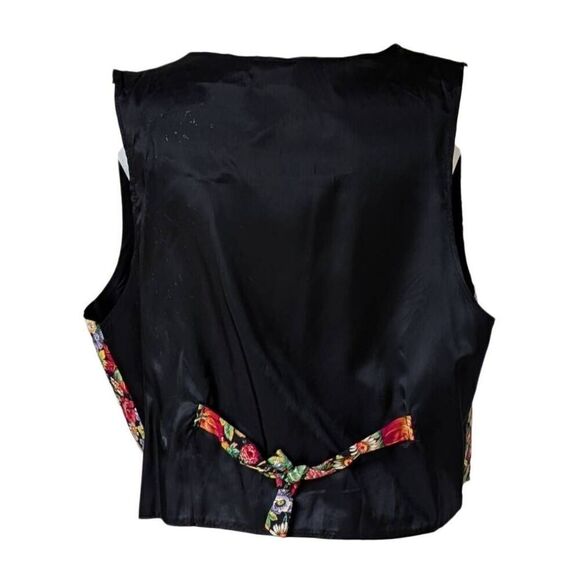 Pumpkin Patch Fall Autumn Flower Vest Light Weight Jacket Size L Basic Editions - Picture 5 of 7